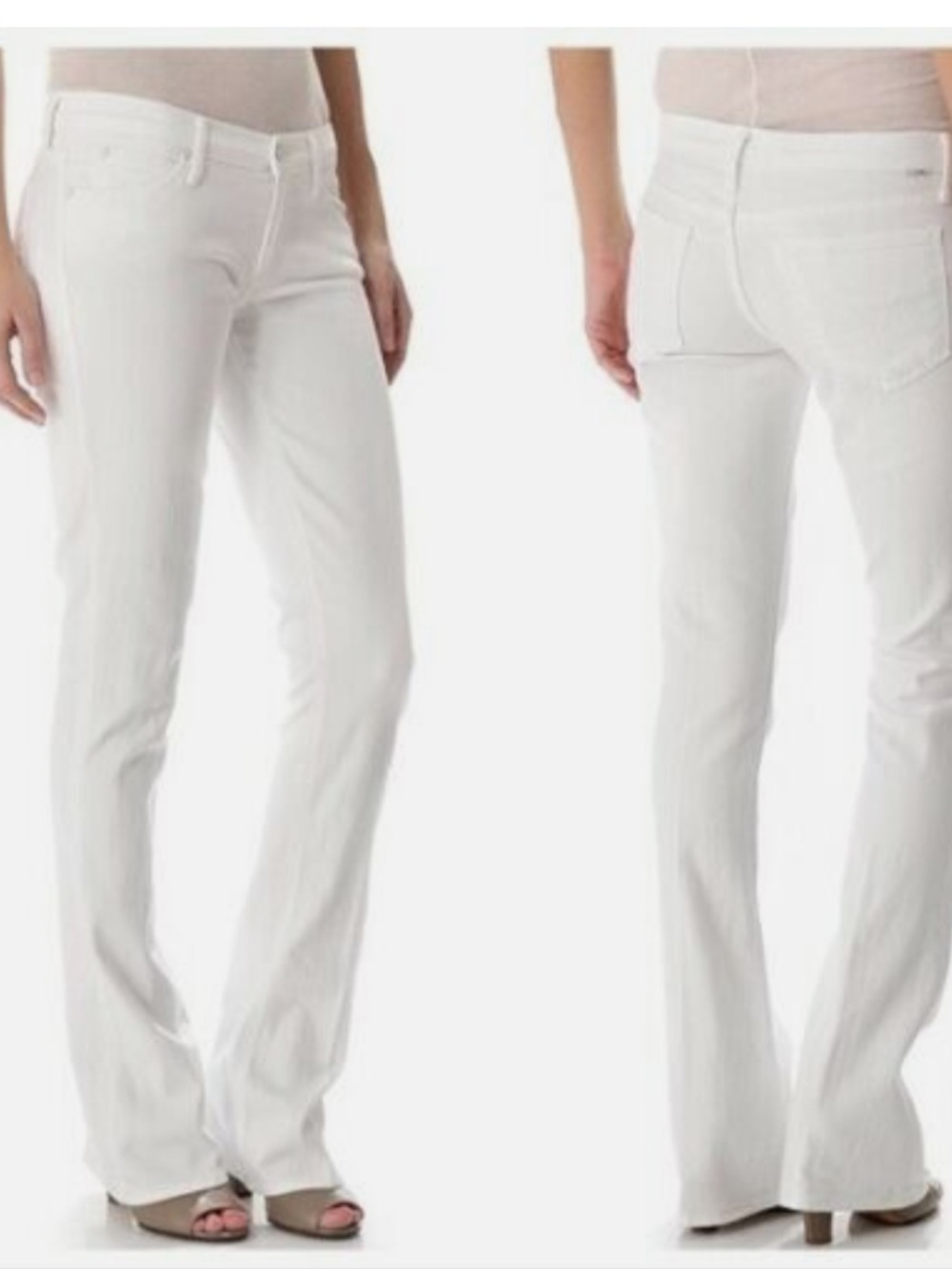 MOTHER The Runway Mirror Mirror size 26 white VGUC